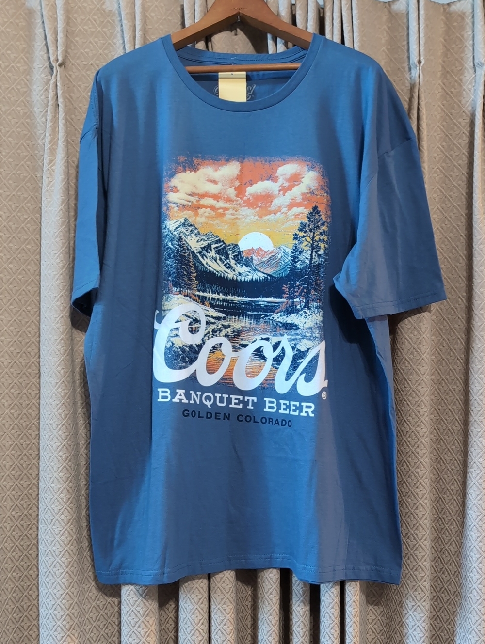 NWT Men's Size 2X Coors Beer Blue Banquet Brewery Golden Colorado T-shirt